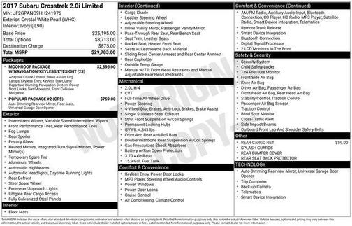 2017 Subaru Crosstrek 2.0i Limited
