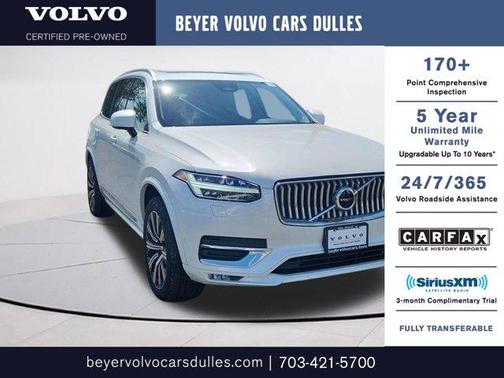 Crystal White 2023 Volvo XC90 B6 Plus 6-Seater