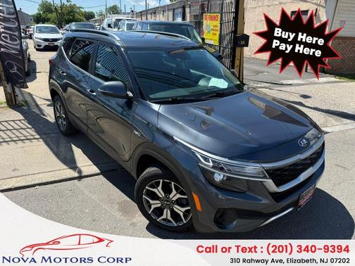 Blue 2021 Kia Seltos EX