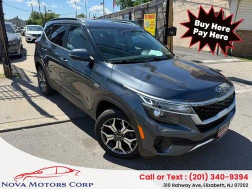 Blue 2021 Kia Seltos EX