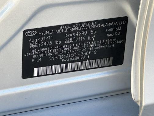 2012 Hyundai SONATA GLS