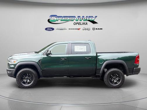 Serrano Green Metallic 2026 RAM 1500 RHO Crew Cab 4x4 5'7' Box