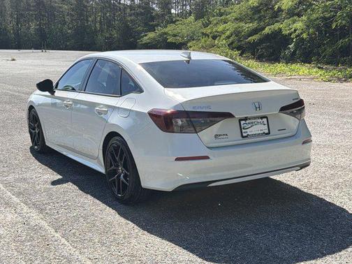 Platinum White Pearl 2025 Honda Civic Hybrid Sport