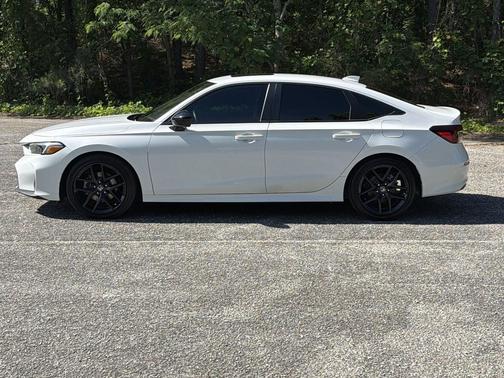 Platinum White Pearl 2025 Honda Civic Hybrid Sport