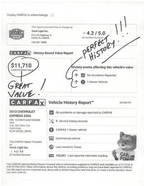 2013 Chevrolet Express 2500 Work Van