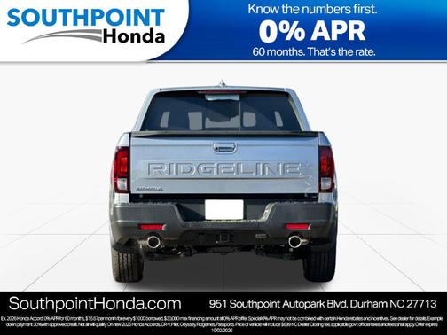 Solar Silver Metallic 2026 Honda Ridgeline RTL