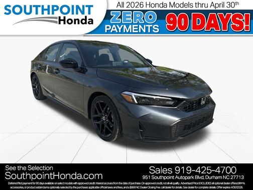 Meteorite Gray Metallic 2026 Honda Civic Sport