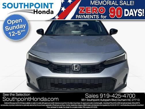 Solar Silver Metallic 2026 Honda Civic Sport