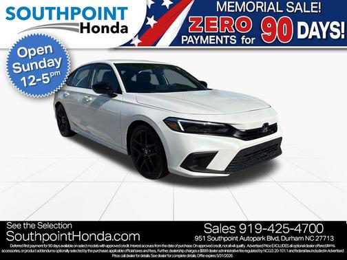 Platinum White 2023 Honda Civic Sport
