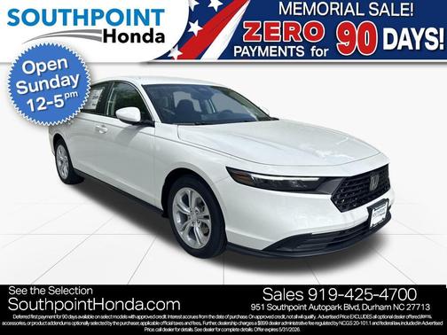 Platinum White Pearl 2026 Honda Accord LX 1.5T