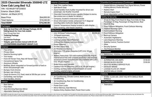 2025 Chevrolet Silverado 3500 LTZ