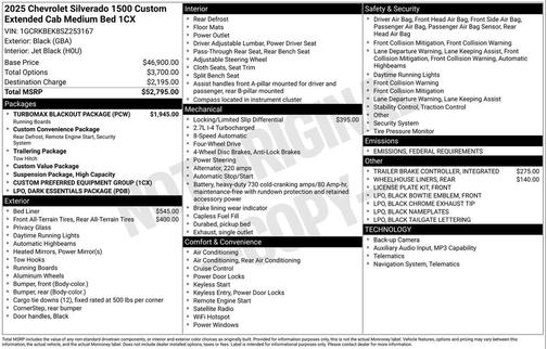 2025 Chevrolet Silverado 1500 Custom