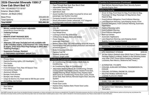 2026 Chevrolet Silverado 1500 LT
