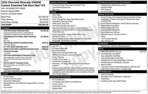 2026 Chevrolet Silverado 2500 Custom