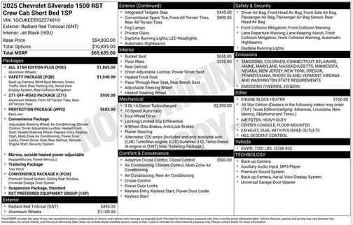 2025 Chevrolet Silverado 1500 RST