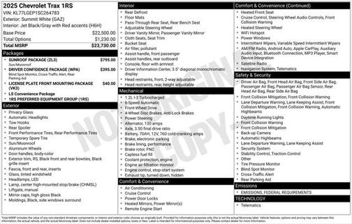 2025 Chevrolet Trax FWD 1RS