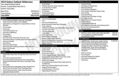 2024 Subaru Outback Wilderness