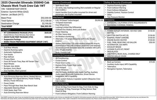 2025 Chevrolet Silverado 3500 WT