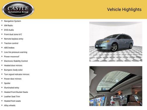 2012 Honda Odyssey Touring