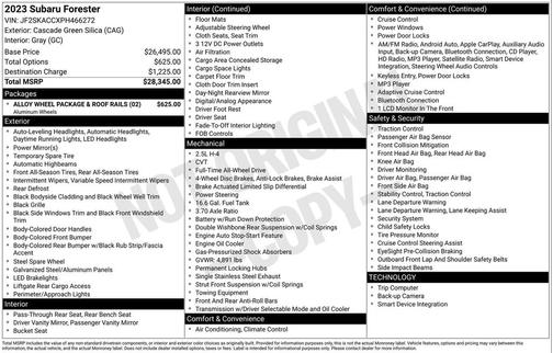 2023 Subaru Forester Base
