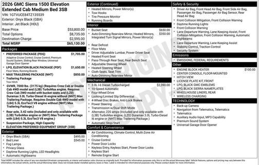 2026 GMC Sierra 1500 Elevation