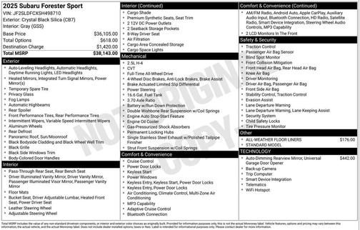 2025 Subaru Forester Sport