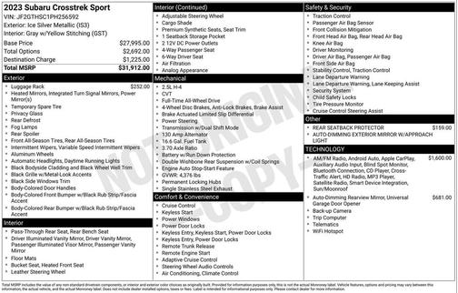 2023 Subaru Crosstrek Sport