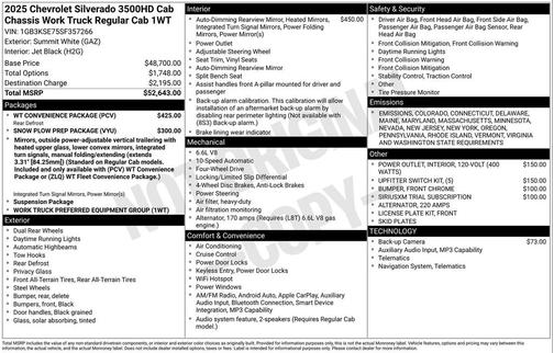 2025 Chevrolet Silverado 3500 WT