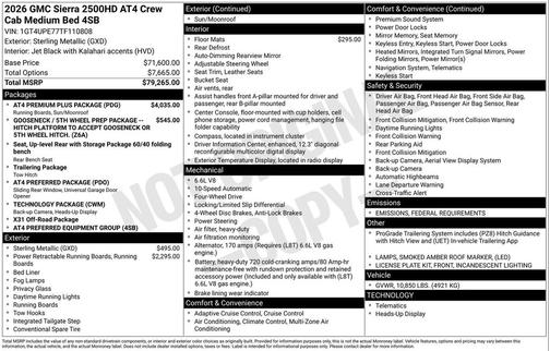 2026 GMC Sierra 2500 AT4