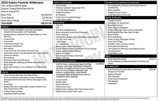 2024 Subaru Forester Wilderness