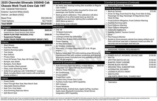 2025 Chevrolet Silverado 3500 WT