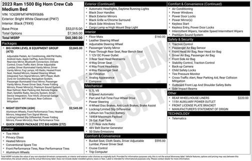 2023 RAM 1500 Big Horn/Lone Star