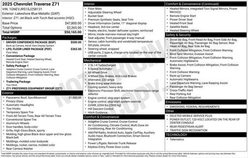 2025 Chevrolet Traverse AWD Z71
