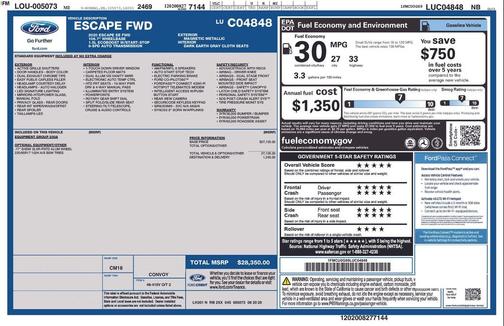 Magnetic Metallic 2020 Ford Escape SE
