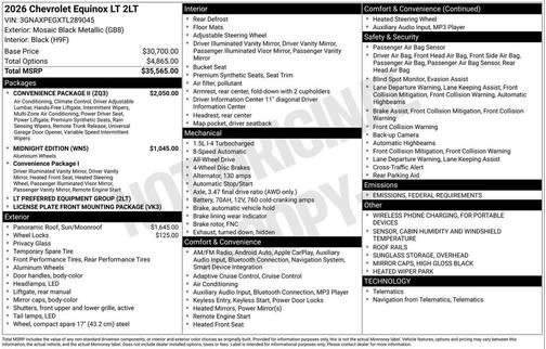 2026 Chevrolet Equinox 1LT