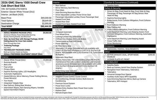 2026 GMC Sierra 1500 Denali