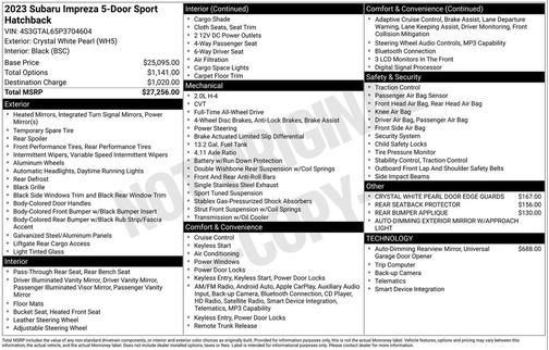 2023 Subaru Impreza Sport