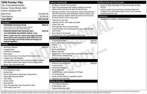2008 Pontiac Vibe Base