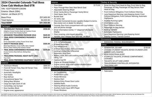 2024 Chevrolet Colorado Trail Boss