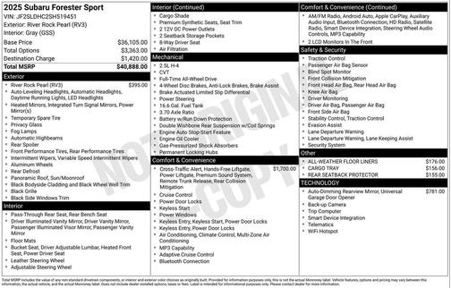 2025 Subaru Forester Sport