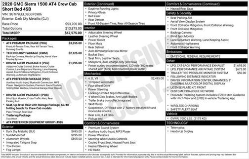 2020 GMC Sierra 1500 AT4