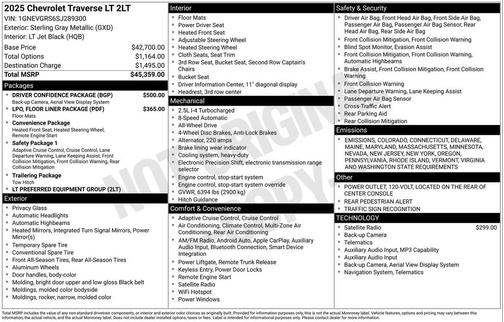 2025 Chevrolet Traverse LT