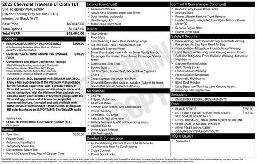 2023 Chevrolet Traverse LT Cloth