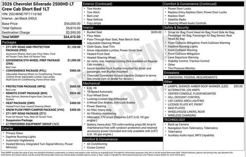 2026 Chevrolet Silverado 2500 LT