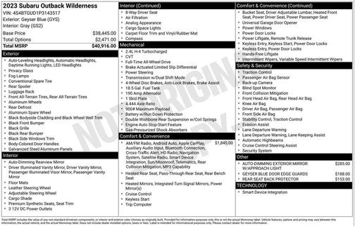 2023 Subaru Outback Wilderness