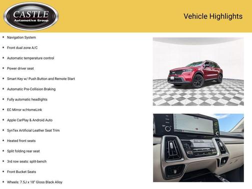 Passion Red Tintcoat 2022 Kia Sorento S