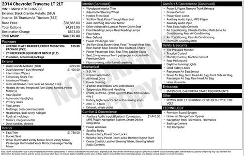 2014 Chevrolet Traverse 2LT