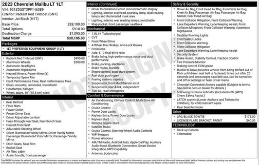 2023 Chevrolet Malibu FWD 1LT