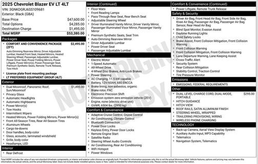 2025 Chevrolet Blazer EV AWD LT