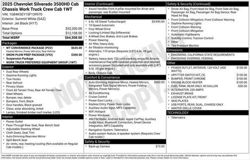 2025 Chevrolet Silverado 3500 WT